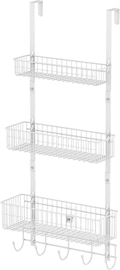 NEX™ White Over The Door Hanging Organizer Rack
